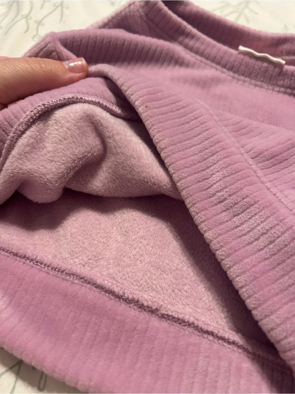 Kids Mauve/Purple Plush Corduroy Set